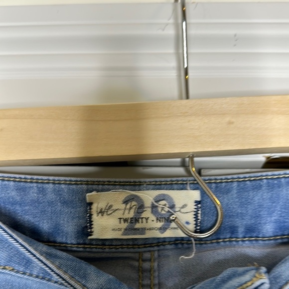 We The Free Float on Flare Blue Flare Wide Leg Jeans with Frayed Hem Sz29 - Picture 6 of 9